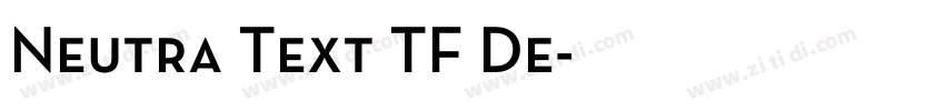 Neutra Text TF De字体转换 Neutra Text TF De字体转换